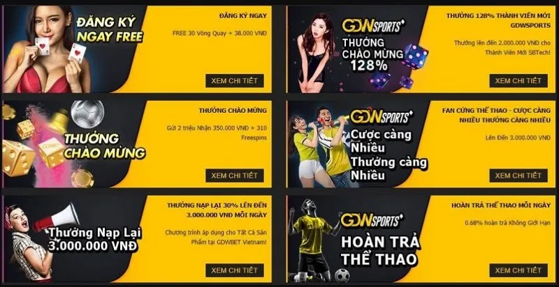 Khuyến mãi hoàn vốn siêu hời tại nhà cái GDWBET