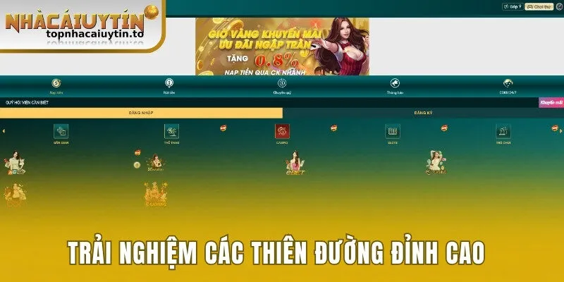Trải nghiệm các thiên đường đỉnh cao