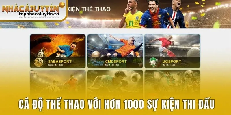 Cá độ thể thao cùng với hàng nghìn sự kiện thi đấu