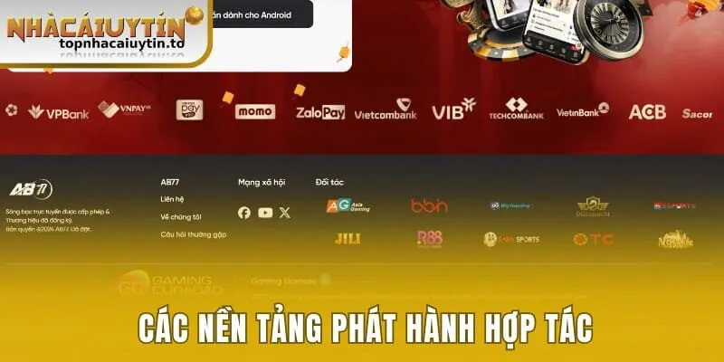 Các nền tảng phát hành hợp tác