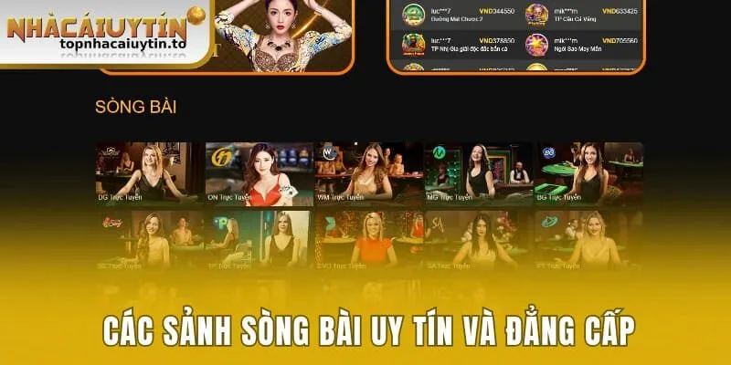 Các sảnh sòng bài uy tín và đẳng cấp