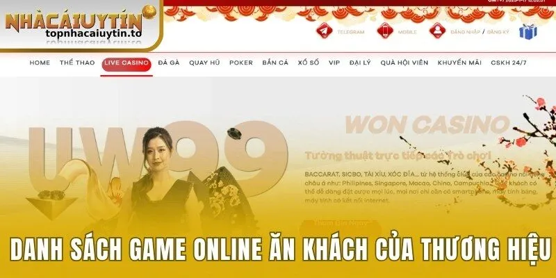 Danh sách game online ăn khách của thương hiệu