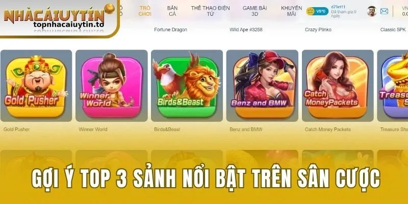 Gợi ý top 3 sảnh nổi bật trên sân cược