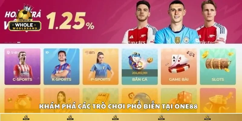 Khám phá các trò chơi phổ biến tại One88 