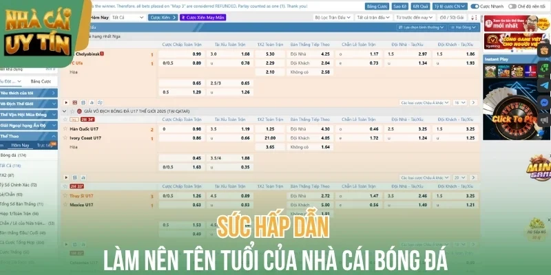 Sức hấp dẫn làm nên tên tuổi của nhà cái bóng đá Dom88